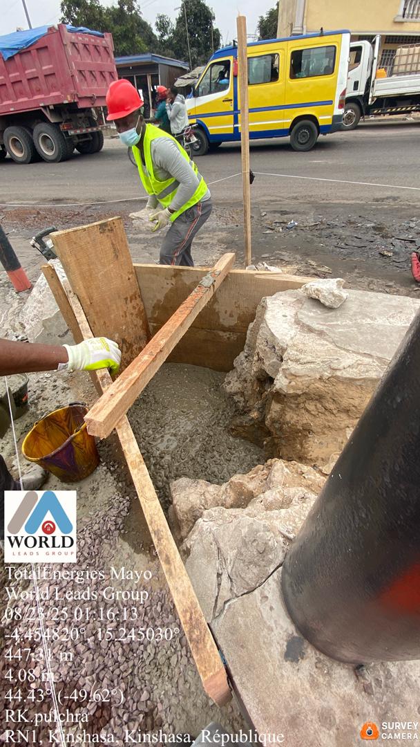Pendant les travaux - Réparation mur de soutenement - Travaux spéciaux